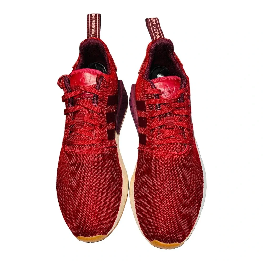 Adidas NMD_R1 CQ2404 Men's Red Mesh Lace-up Trail Running Shoes Sneakers Size 10